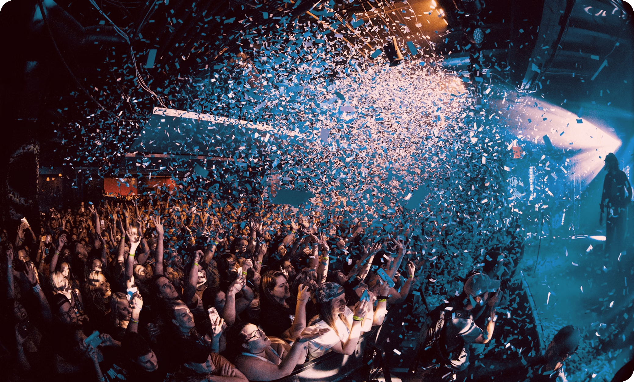 Concert crowd enjoying the show
